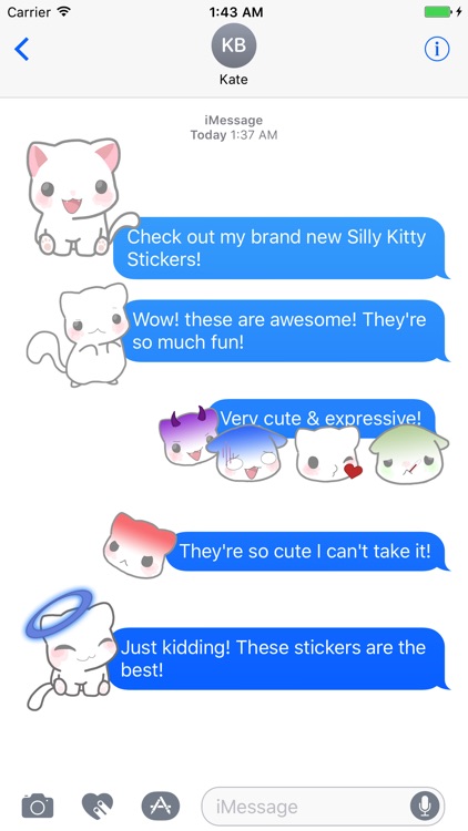 Silly Kitty Stickers screenshot-3