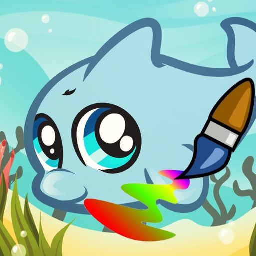 Sea Animals Games Coloring Book Drawing Version iOS App