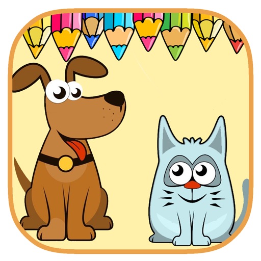 Free Coloring Book Game Pet For Kids Education Icon