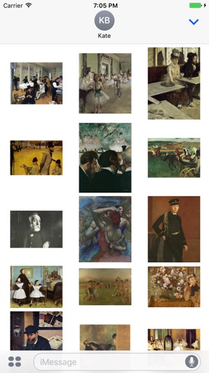 Edgar Degas Paintings for iMessage