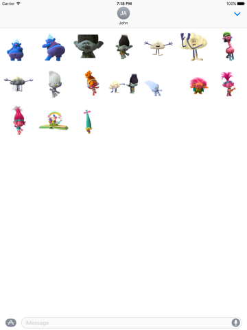 DreamWorks Trolls 3D Animated Stickers - náhled