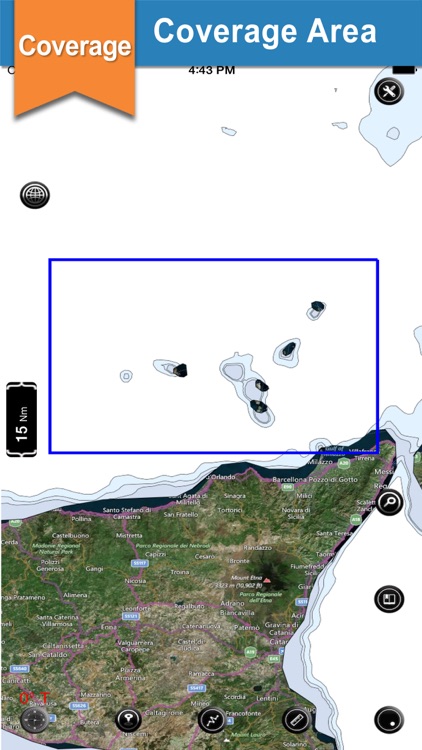 Aeolian Islands offline nautical chart for fishing