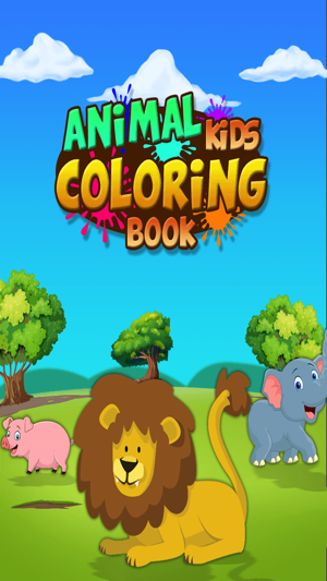 Animal Kids Coloring Book