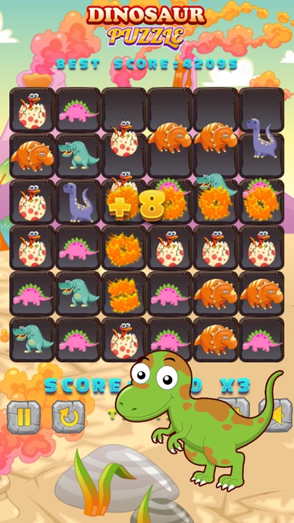 Dinosaur Puzzle Match3 Game Fun Play