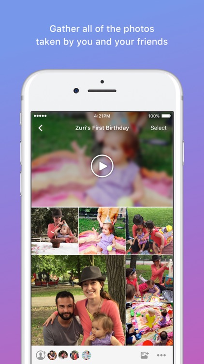 Moments - private albums with friends and family