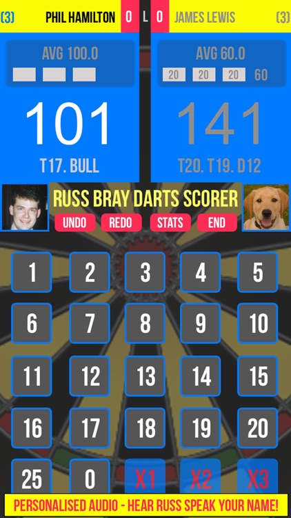 Russ Bray Darts Scorer