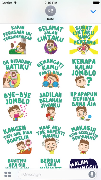 Untung the single guy for iMessage Sticker
