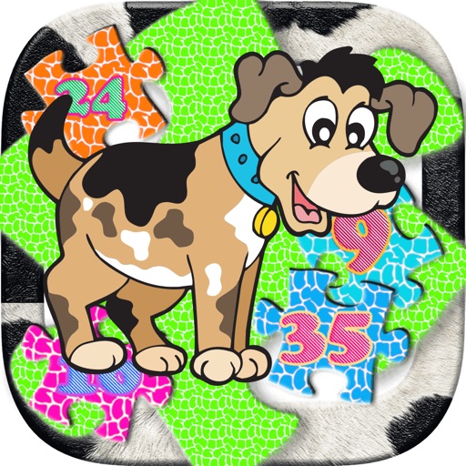 Cartoon Animal Jigsaw Collection Learning For Kids Icon