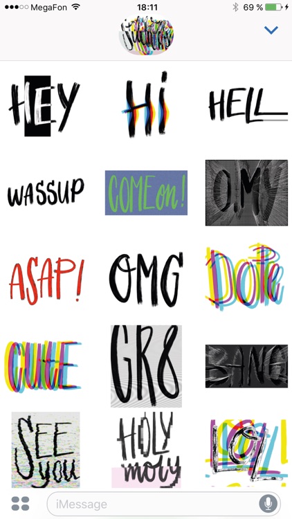 Glitch it! stickers for iMessage screenshot-4