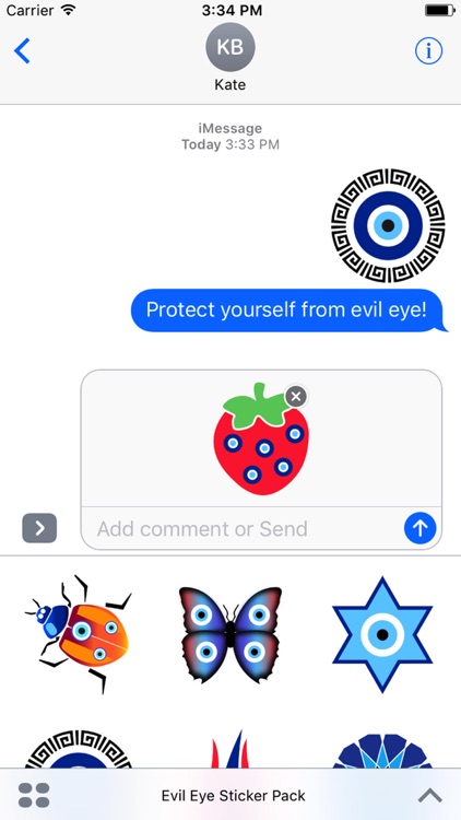 Evil Eye Sticker, Nazar Protection, Set 2 screenshot-3