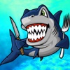 Angry Shark Hunting Fish : Delicious Food