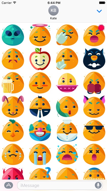 Funny Emoticons Stickers - iMessage New Emoji screenshot-4