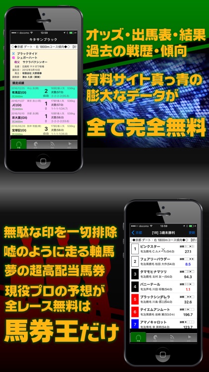 馬券・競馬予想なら無料で全レースを予想するアプリ「馬券王」 for JRA競馬