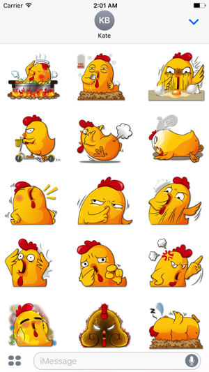 Funny Chicken Stickers