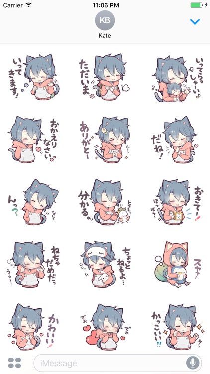 Kitt The Cutie Cat Girl Stickers 2