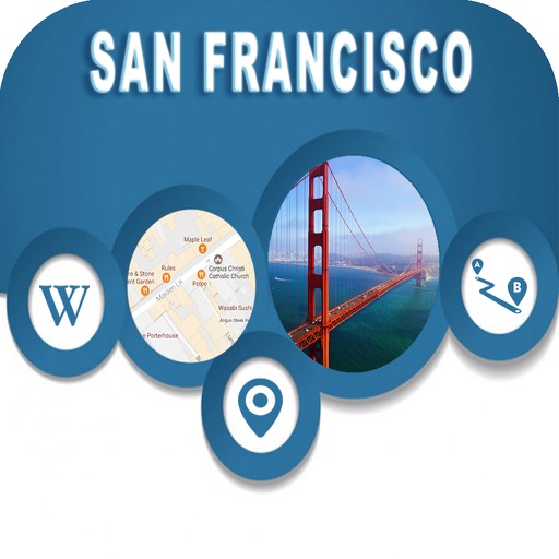 San Francisco CA Offline City Maps with Navigation icon