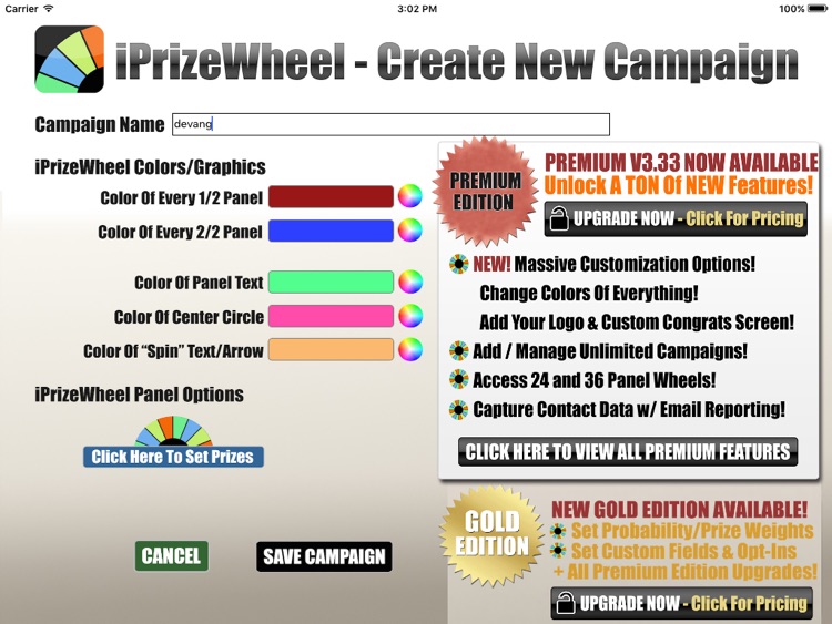 iPrizeWheel HD