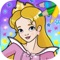 Icon Fairy princess coloring book pages for kids