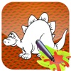 Coloring Page and Paint Stegosaurus For Toodle