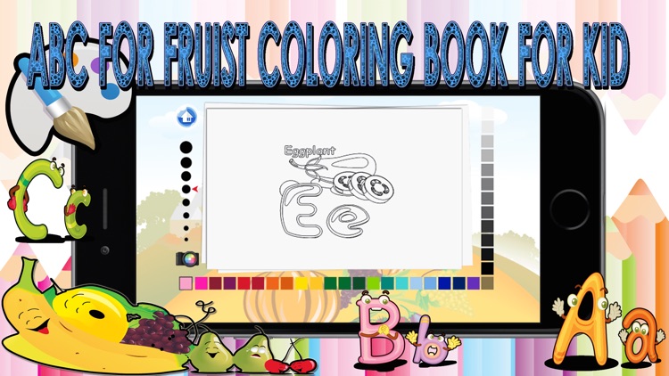 abc for fruits coloring book for kid screenshot-4