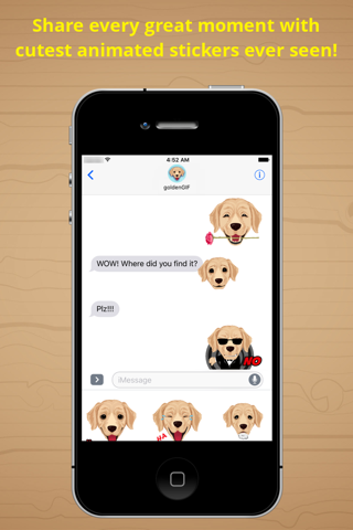 goldenGIF - Animated GIF Golden Retriever Emoji screenshot 2