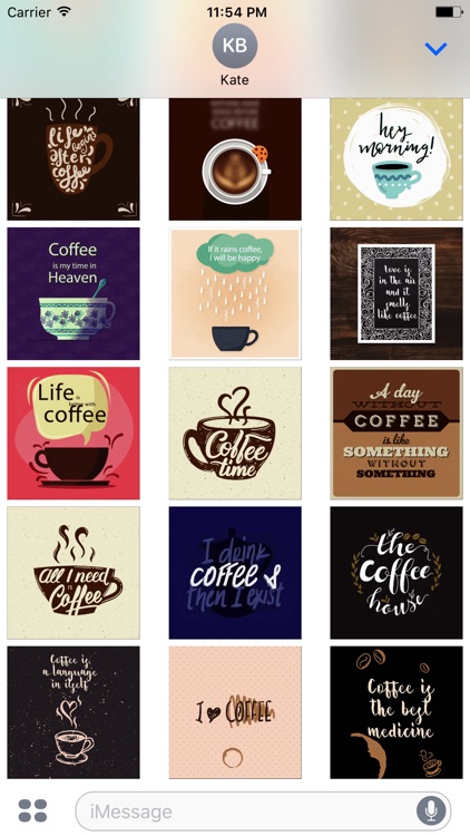 Animated Coffee Quotes Stickers
