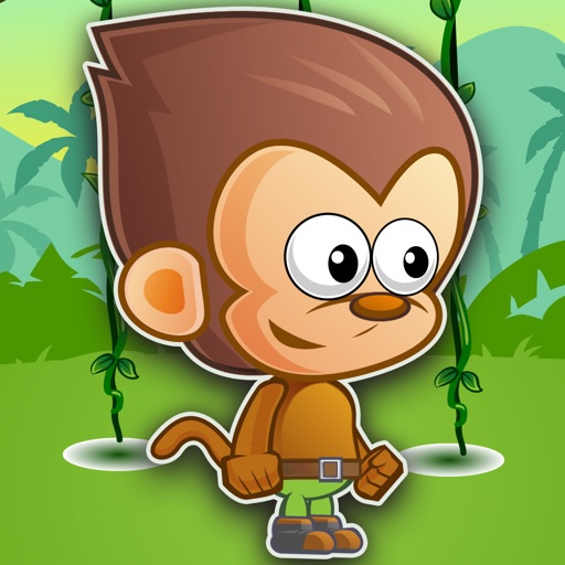 Cute Monkey Jumping Icon