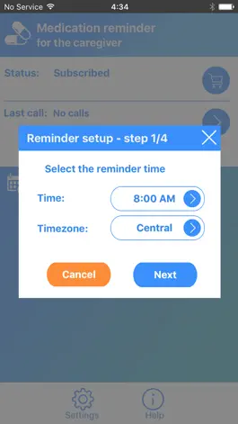 Game screenshot Medication call reminder for the caregiver apk