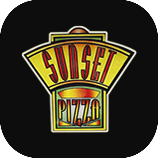 Sunset pizza icon