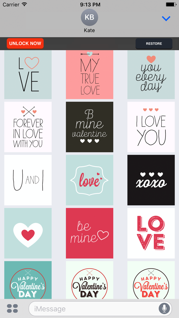 I Love You - Couple Stickers for Valentines Day