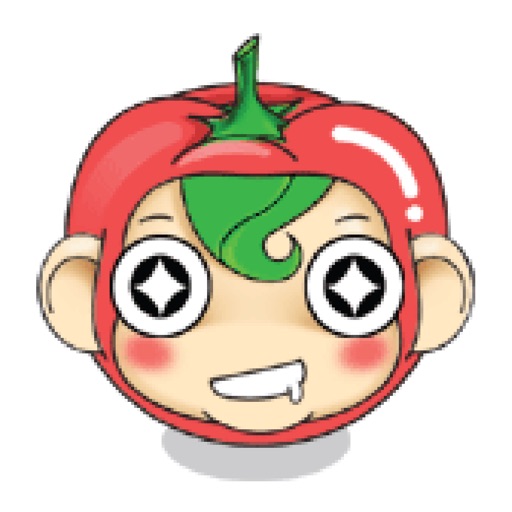 Tomato Doll Animated Emoticon for iMessage