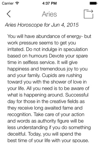 Horoscope screenshot 2