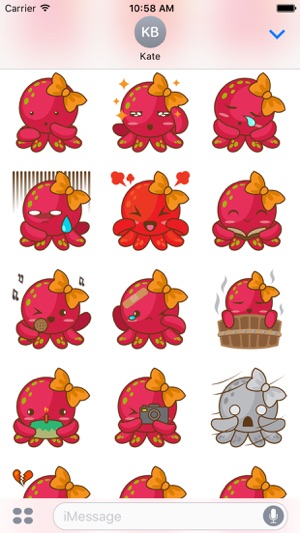 Ori, the cute sea octopus for iMessage Sticker(圖2)-速報App