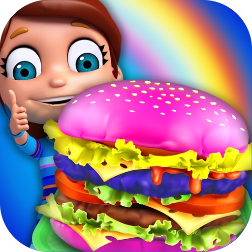 My Rainbow Burger Shop - Colorful Fast Food icon