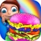 My Rainbow Burger Shop - Colorful Fast Food