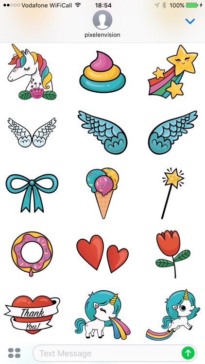 Animated Unicorn Stickers