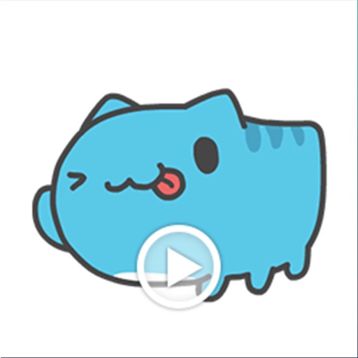 Flat Blue Cat Animated icon