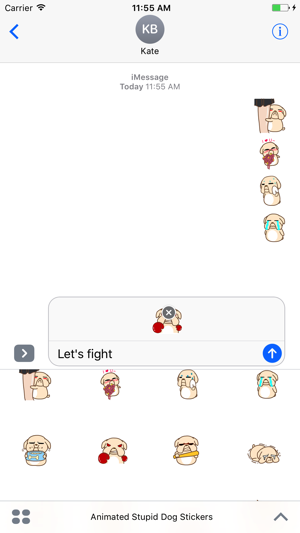 Animated Stupid Dog Stickers For iMessage(圖3)-速報App