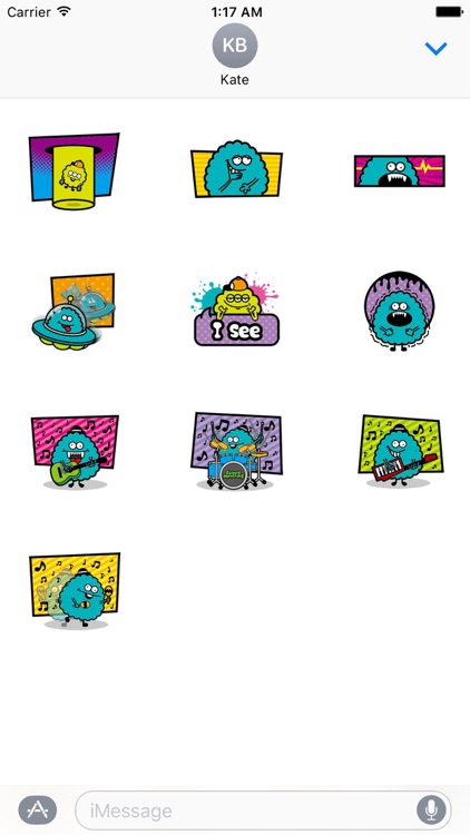 Happy Galaxy Monsters Sticker