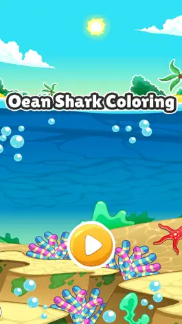 Game screenshot Shark in ocean coloring book games for kids mod apk
