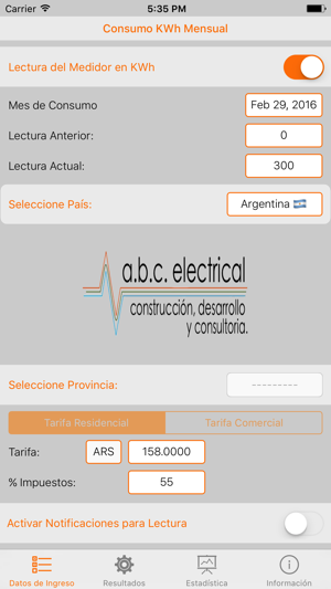 Consumo KWh