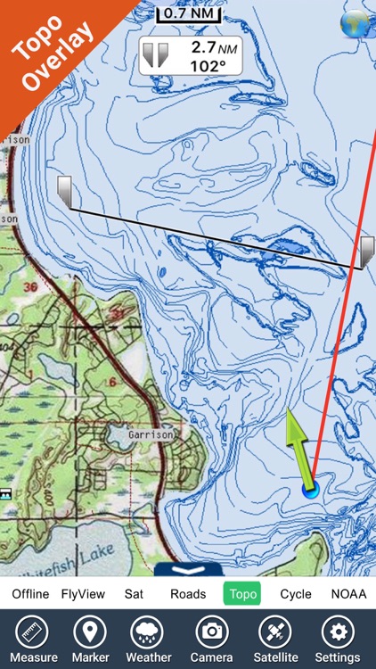 Minnesota lakes charts - GPS fishing map Navigator screenshot-3