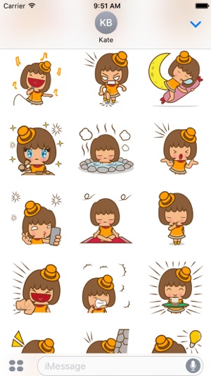 Saki the sweet blue eyed girl for iMessage Sticker(圖1)-速報App