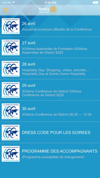 Conférence 2017 Rotary 9220