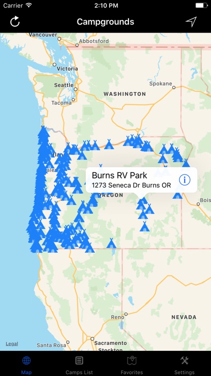 Oregon – Campgrounds & RV Parks
