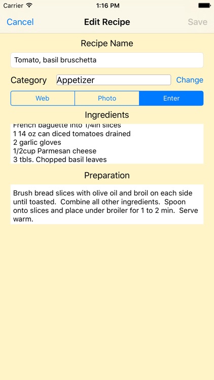 JustMyRecipes