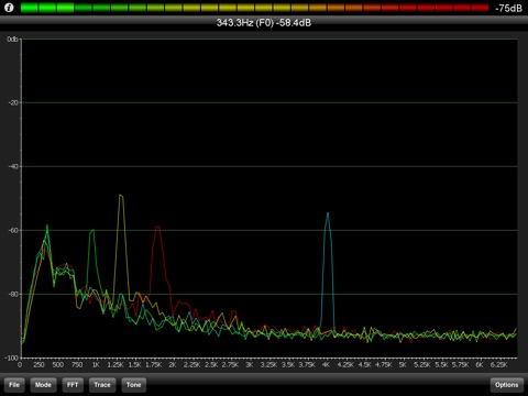 PocketRTA HD - Spectrum Analyzer screenshot 2