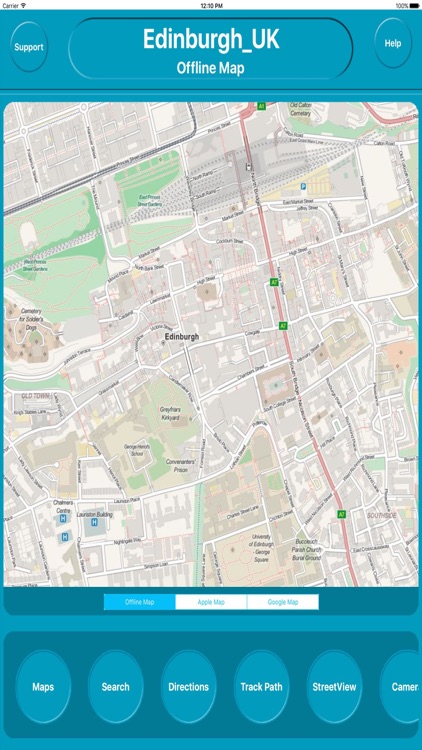 Edinburgh UK Offline City Maps Navigation