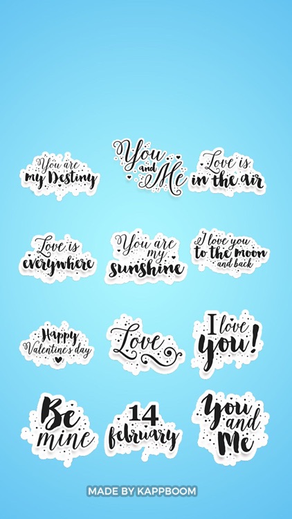 Love Quotes Stickers by Kapboom