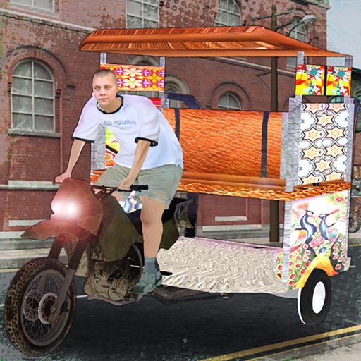 Tuk Tuk Auto Rickshaw Drive 3D Icon